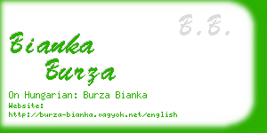 bianka burza business card